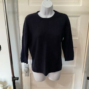 J CREW cashmere quarter length sweater size M blue